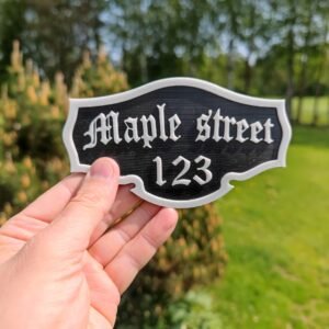 Custom Post Box Sign Gothic Font