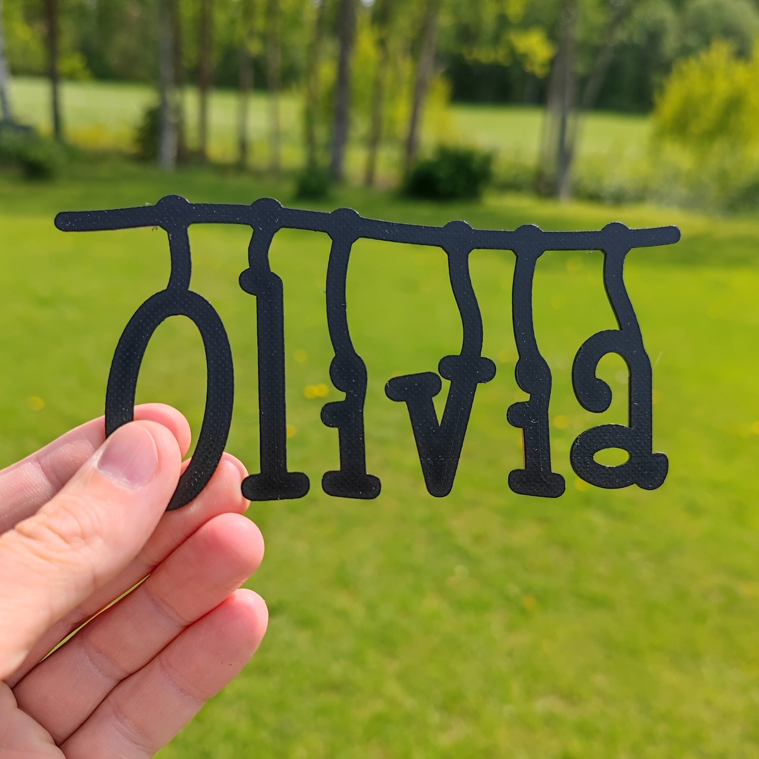 Custom Door Sign with Name Cursive Hanging