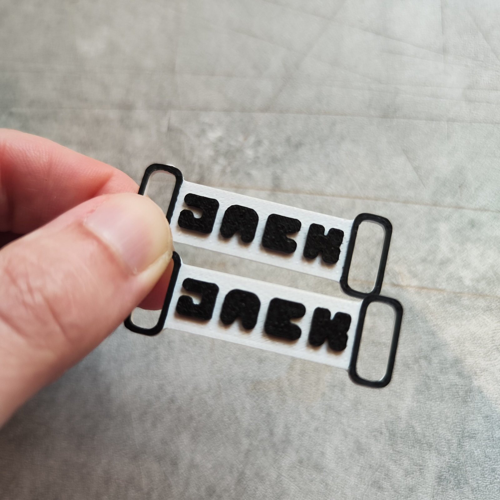 Personalized Shoe Nameplates 1 Pair | Shoelace Charms 2-Color 3D Printed | Custom Running Shoe Tags - Image 5