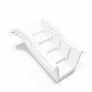 WWI Trench Entrance with Steps – Sandbag Protected Trench Access